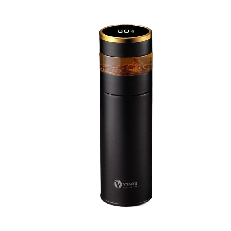 Smart Temperature Display Vacuum Insulated Cup with Tea Strainer