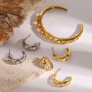 Stainless steel water droplet open bracelet