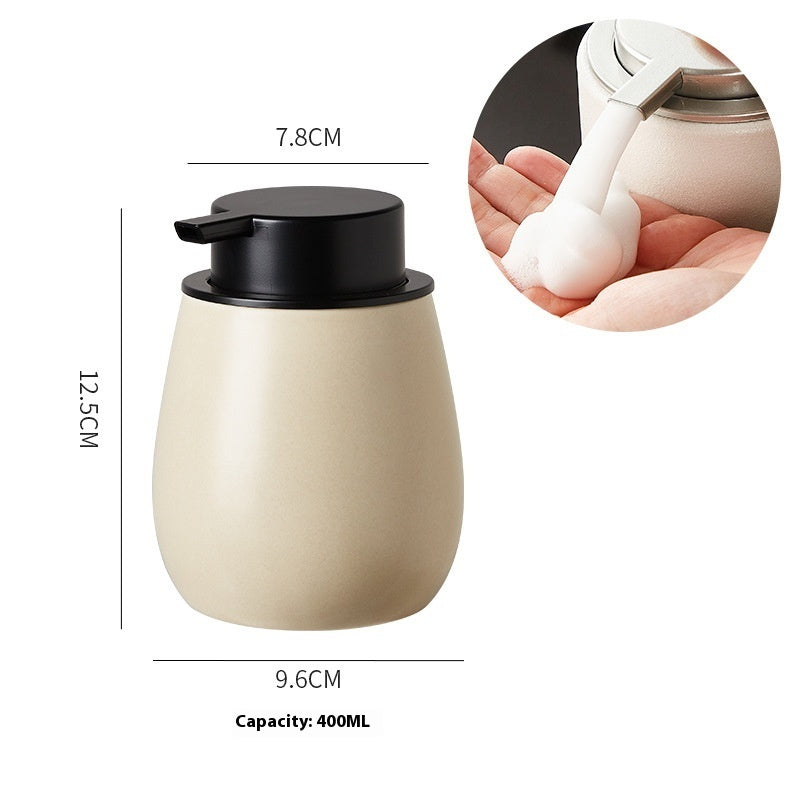 Ceramic Soap Dispenser Press Foam Storage Bottle