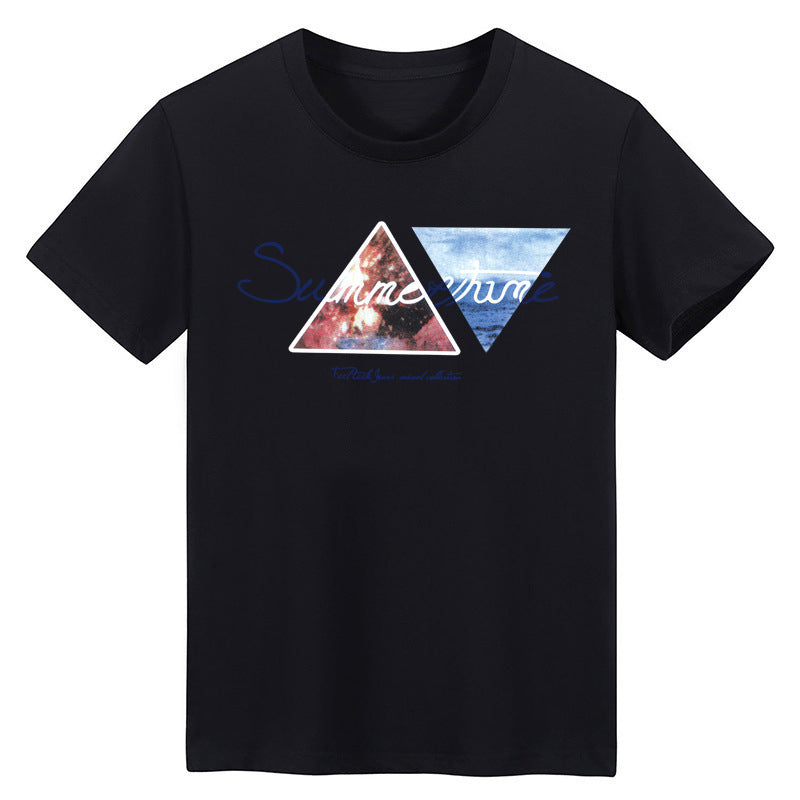 Men's Summer Printed Slim Fit Short Sleeve T-shirt