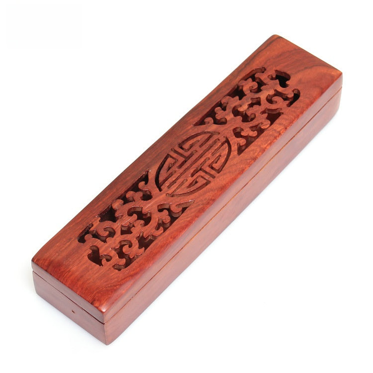 Rosewood Incense Burner Box with Inlaid Shell