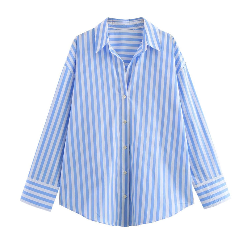 Women's Classic Striped Loose Shirt
