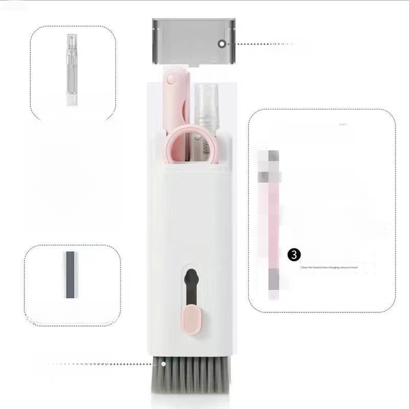 Seven-in-one multi-functional computer keyboard cleaning brush