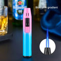 Pen Metal Lighter Mini Spray Gun Inflatable Windproof Butane Gas Lighter Adjustable Straight Shot Blue Flame Cigarette Tools - TrendTrove