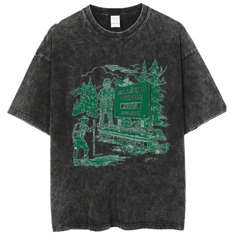 Washed and distressed T-shirt