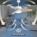 Light Pro 52 In. LED Indoor White Smart Ceiling Fan With Remote Control