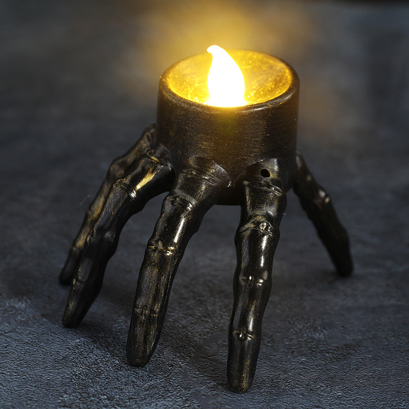 Halloween Skull Ghost Hand Props Candle Light
