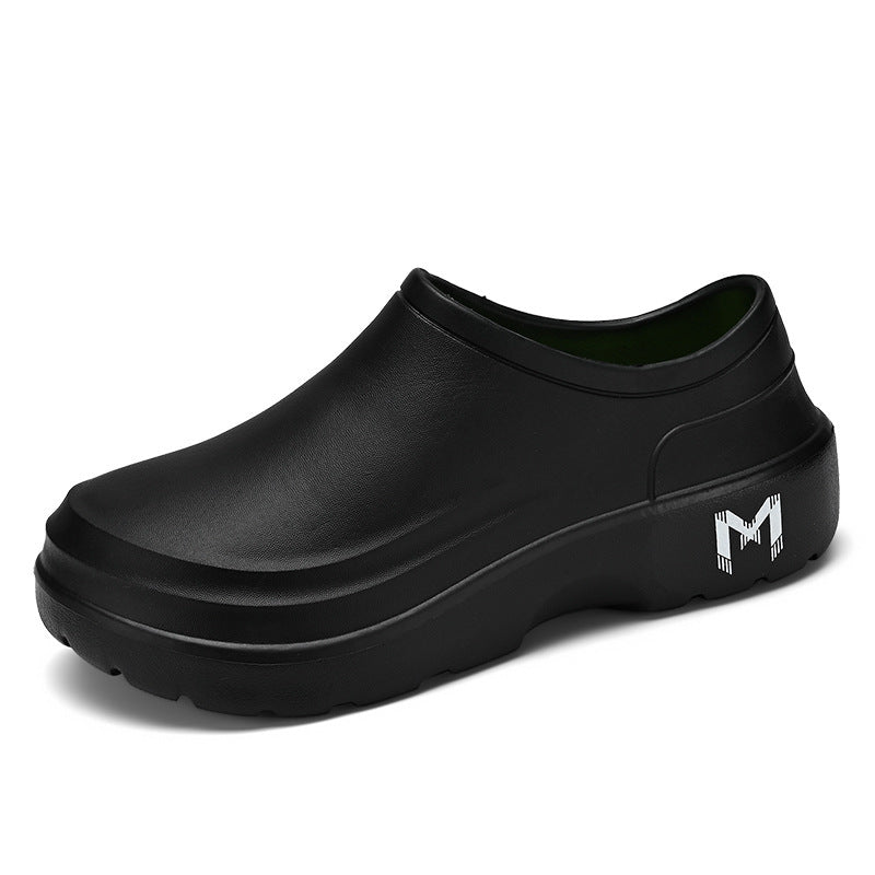 Fashion Men's Labor Protection Shoes EVA Lightweight Oil-proof Waterproof Chef Shoes