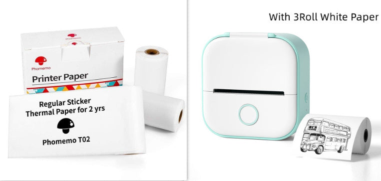 Mini impresora térmica de etiquetas portátil Bluetooth de bolsillo para teléfono móvil