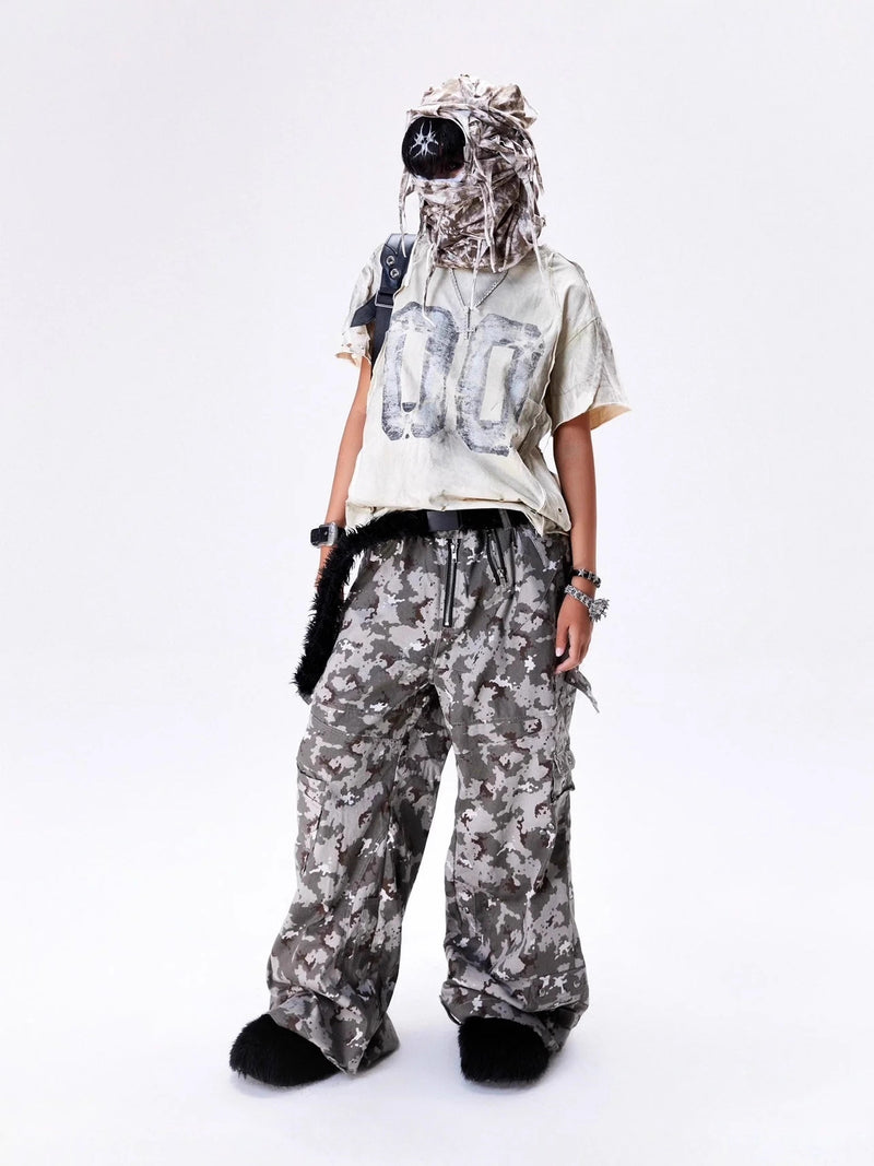 Make an old-style hip-hop short-sleeved shirt