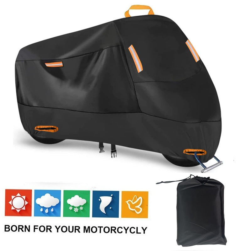 Motorcycle Cover Rainproof Silver Coated Sunshield Dustproof