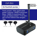 Pond Circulating Water Pump with UV Light for Fountain and Filtration