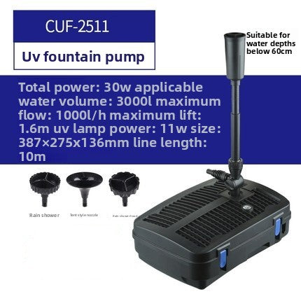 Pond Circulating Water Pump with UV Light for Fountain and Filtration