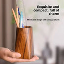 Solid Wood Retro Pen Holder