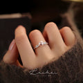 Single Fashion Artificial Pearl Zircon Ring Ring Niche Design Light Luxury High Sense