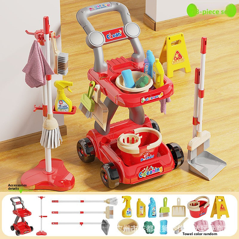 Children play house with mops