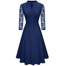 Stand up collar dress, Amazon's best-selling OL commuting big swing A-line skirt