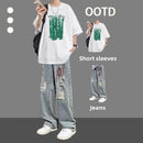 Pure cotton short-sleeved T-shirt boys' summer outfit