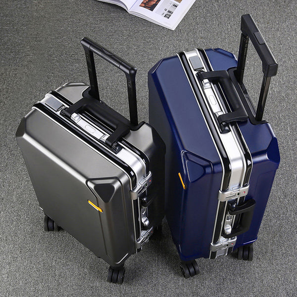 Aluminum Frame Trolley Case with USB Port and Combination Lock