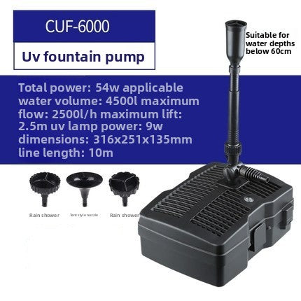 Pond Circulating Water Pump with UV Light for Fountain and Filtration