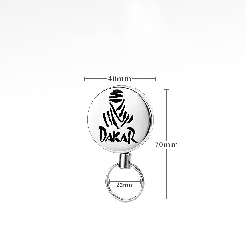 Outdoor equipment high elasticity telescopic steel wire rope keychain anti loss and anti-theft telescopic keychain - TrendTrove