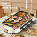Multi-Functional Split Electric Grill Pan Smokeless Barbecue Oven