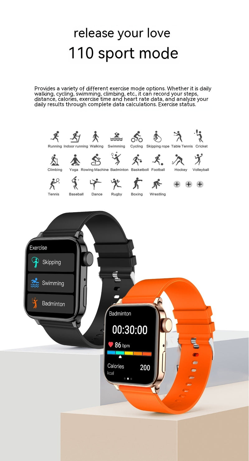 Smart Watch Real-time Sleep Blood Pressure Blood Oxygen Exercise Monitoring Watch Men And Women