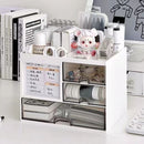 The desktop drawer of the storage box is transparent.