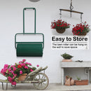 24 Inch Green Iron Lawn Roller Cylindrical Garden