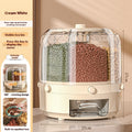 Wholesale Cereals Storage Box Rotatable Rice Bucket Insect-proof Moisture-proof Sealed Household Separated Rice Storage Box Rice Jar