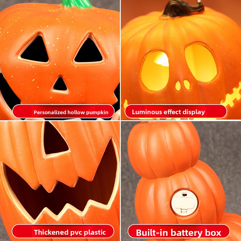 Glowing Halloween Pumpkin Lantern for Decoration
