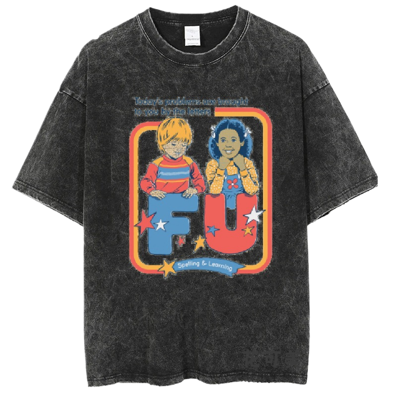 Washed and distressed T-shirt