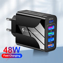 4USB+Type-C mobile phone charger PD18W 5-in-1 charging head 48W charger PD interface charger - TrendTrove