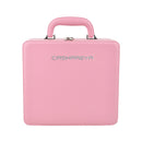 Large capacity makeup bag with mirror and lamp
