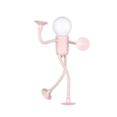 Changeable Shape Funny Sportsman Night Light Versatile Lamp Creative Funny Quirky Button Battery Desk Lamp Ornament Vacuum Suction