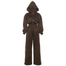 Women's Hooded Zipper Coat and Pants Suit