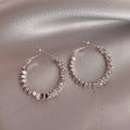 S925 Silver Pearl Earrings Elegant Light Luxury Fashion Jewelry