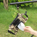 Outdoor camping wet tissue paper box camouflage waterproof canvas tissue bag square hand-held tissue storage bag - TrendTrove