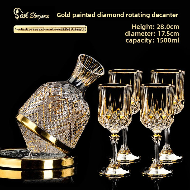 crystal glass high-foot red wine glass suitcase suit