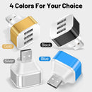 Luminous 3 USB mobile phone charging head with 1/3 expansion port, multi port USB mobile phone charger - TrendTrove