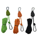Outdoor camping canopy wind rope tent rope pulley adjuster windproof rope light fixture buckle hanging rope adjustable lifting - TrendTrove