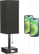 Linen 90 square desk lamp zipper switch three color temperature variable light A+C USB charging - TrendTrove