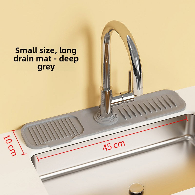 Upgraded Button Silicone Faucet Drain Mat Kitchen Sink Storage Mat Lavatory Mat