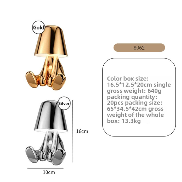 Rechargeable Decorative Table Lamp with Three-Color Light