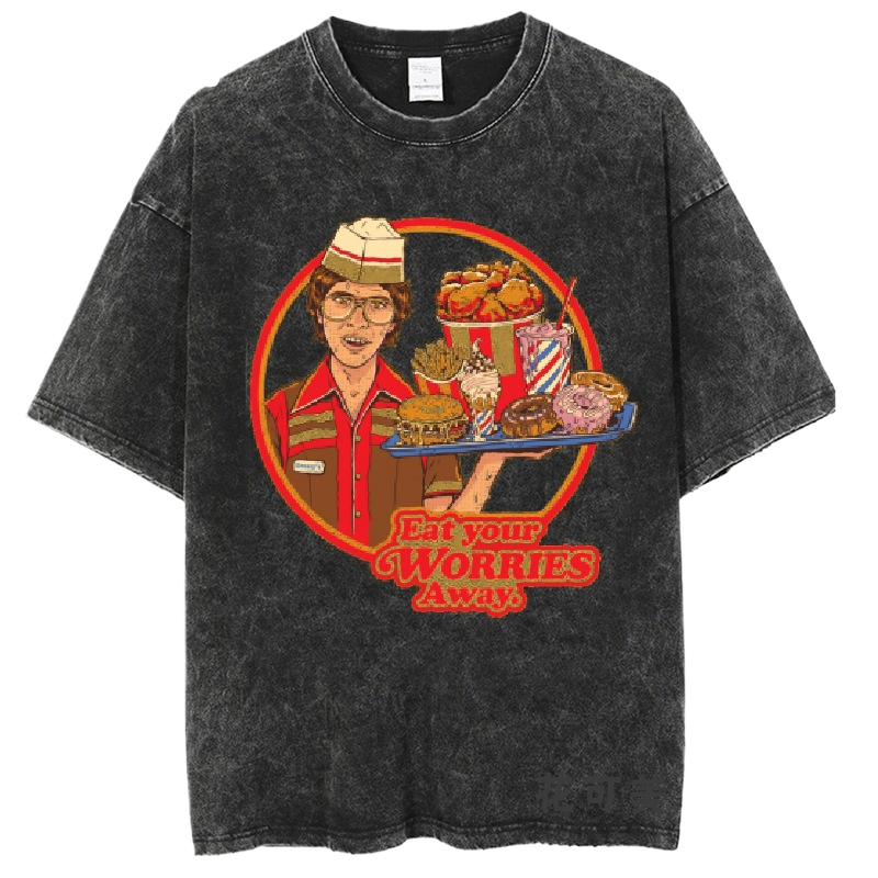 Washed and distressed T-shirt