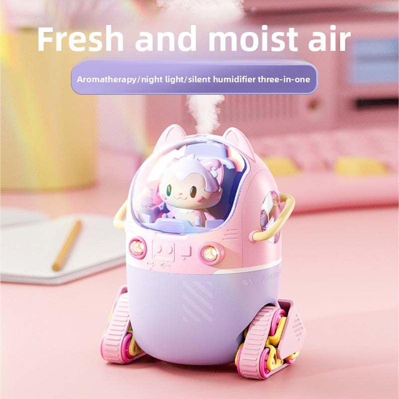 Mini Rechargeable Humidifier with Aromatherapy and Night Light for Kids