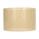 Drum Lamp Shade E27 E14 Clip Fir Leaf Shape Hollow Out Metal Decorative Lampshade Cover for Table Wall Ceiling Lamp Gold