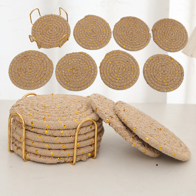 Woven teacup MATS and tea MATS