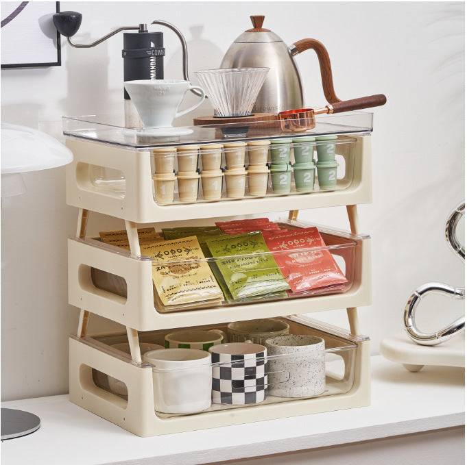 Desktop coffee storage rack