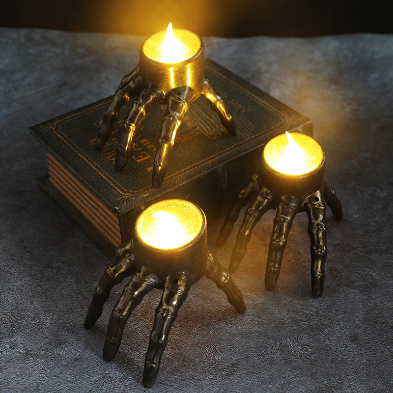 Halloween Skull Ghost Hand Props Candle Light